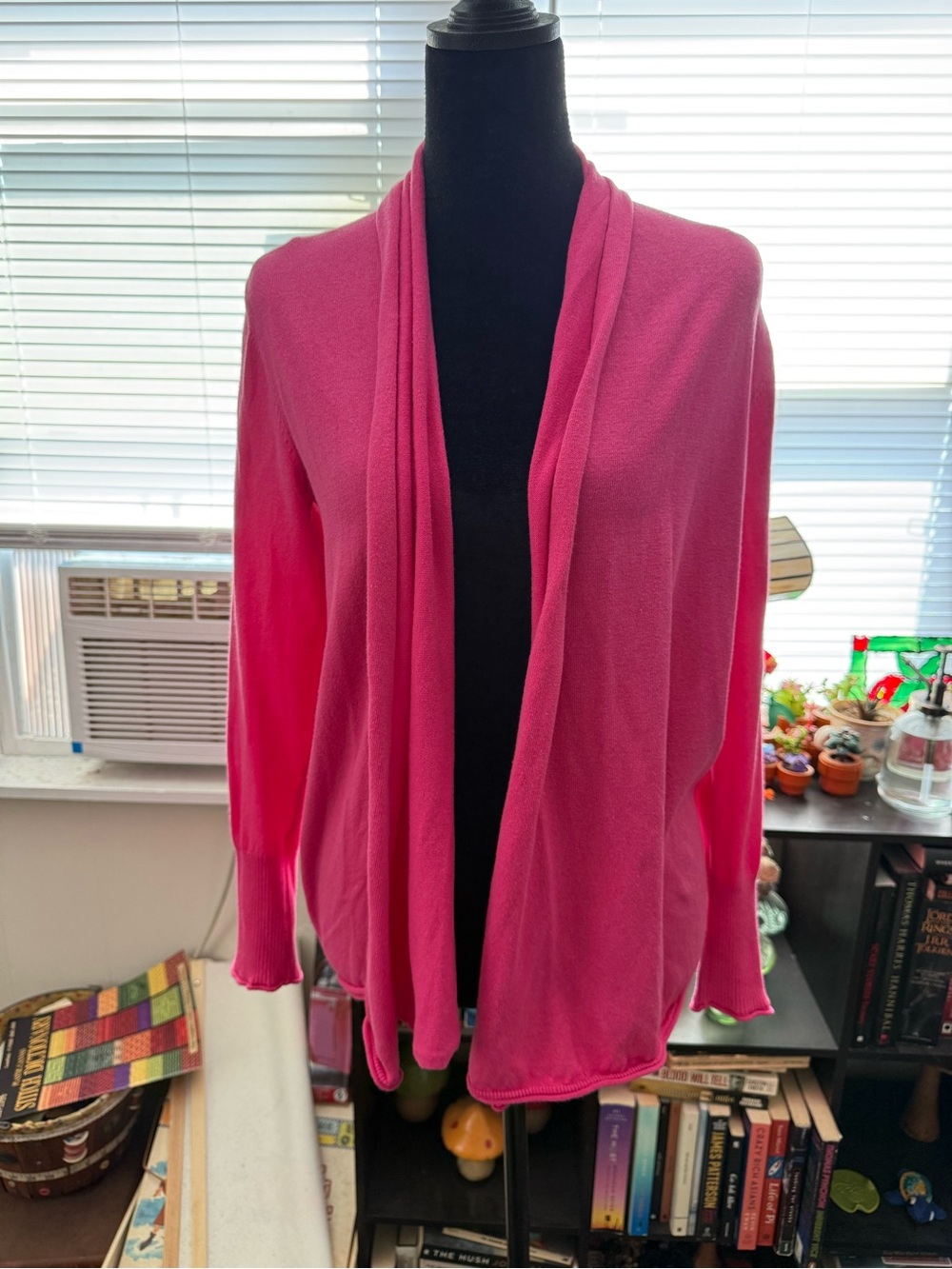 STYLUS Hot Pink Open-Front Cardigan